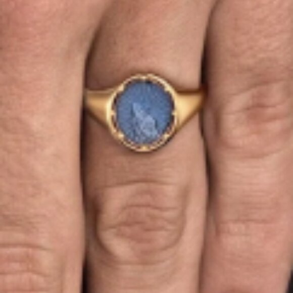 Miansai Divini Ring Gold Vermeil/Light Blue - Picture 3 of 7